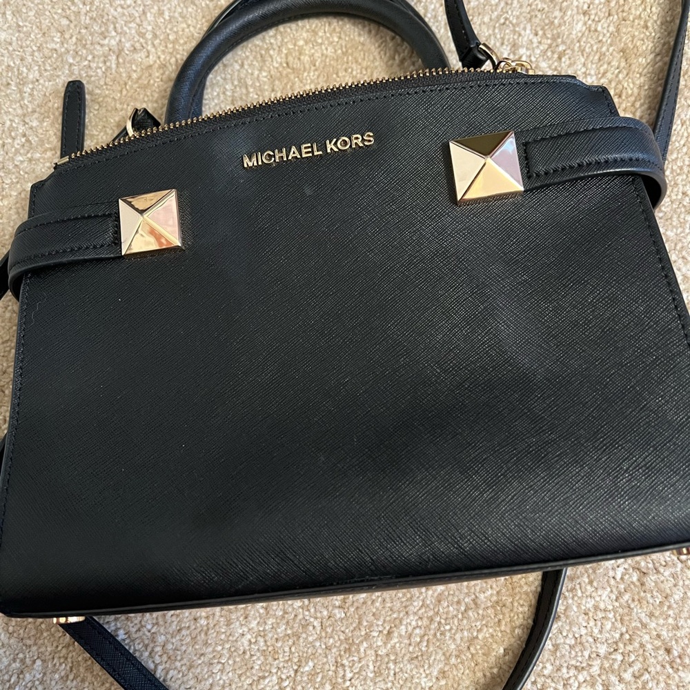 Black and gold Michael Kors bag